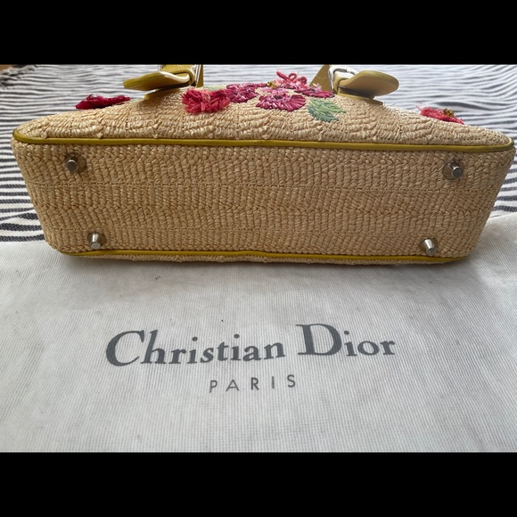 Dior Citrus Wicker Frame Bowler Handbag - Picture 3 of 7